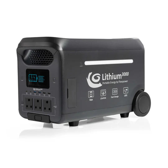 LITHIUM3000 PORTABLE POWER STATION - FLEXO POWER
