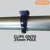 Pole Clip Spring Release 25mm Pack of 2