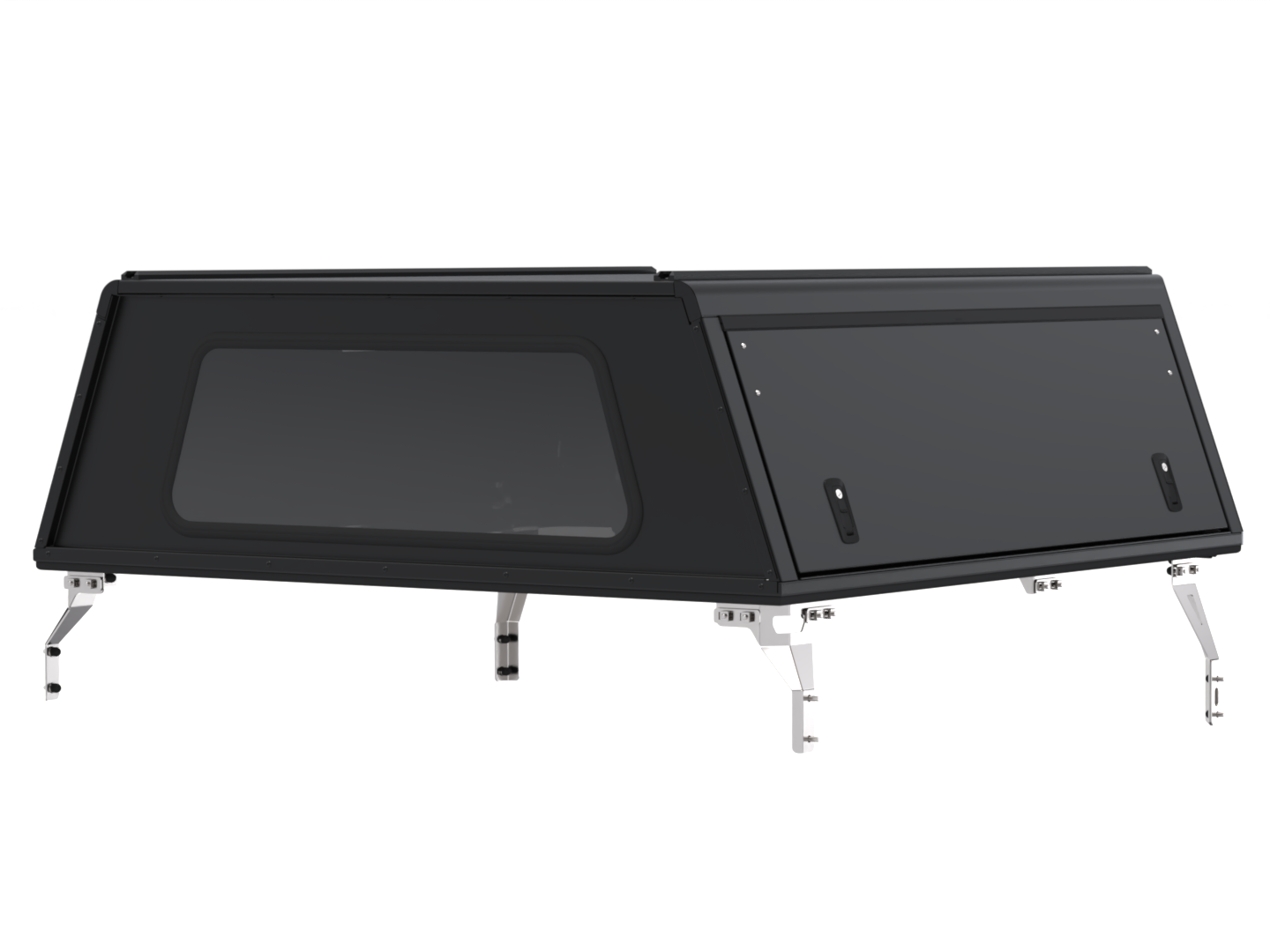 CANOPY - HILUX 26+ DC - BLACK SMOOTH FRD