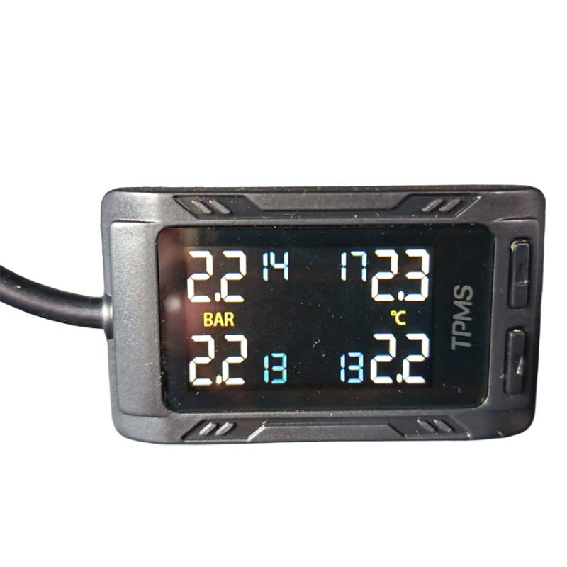 4 Wheel TPMS with Wired Display - 4 Internal Sensors