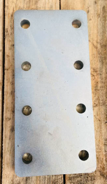 Drop Plate 8 Hole – 16mm, plated metal