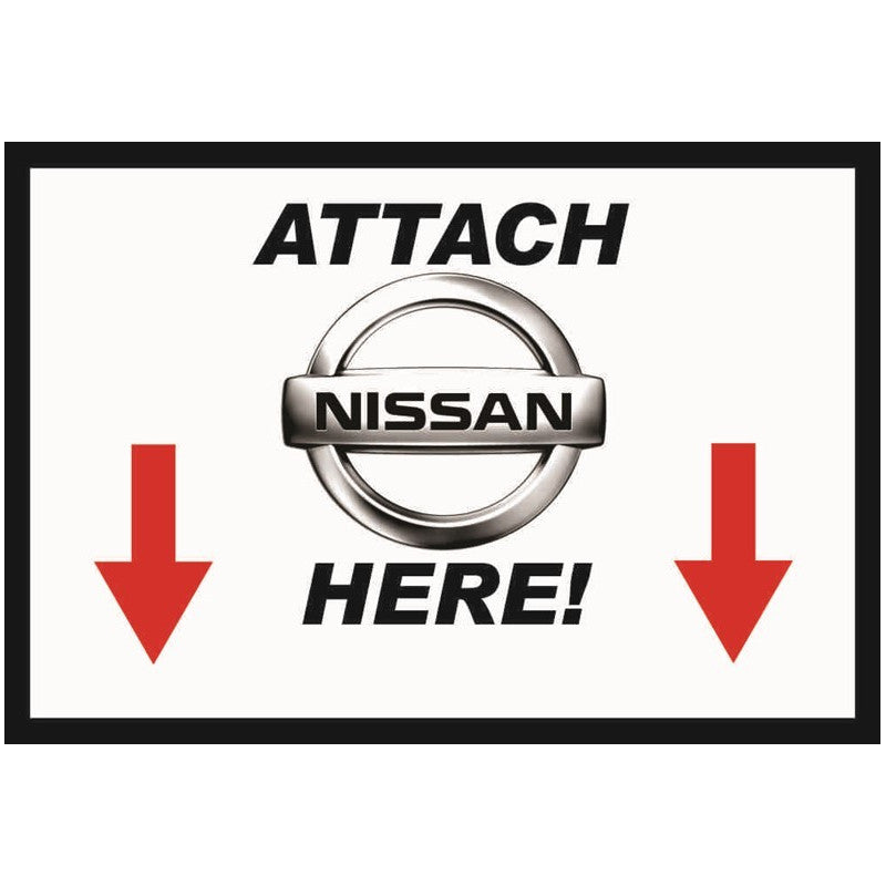 Attach Nissan Here - Sticker
