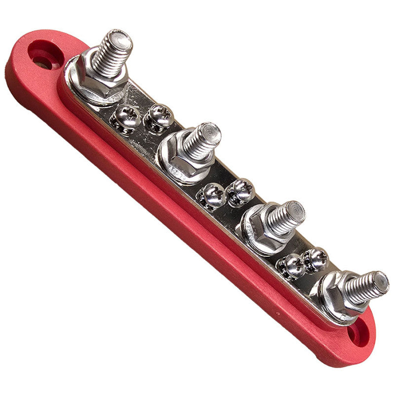 Busbar M8 - 4 Way Surface Mount – Red
