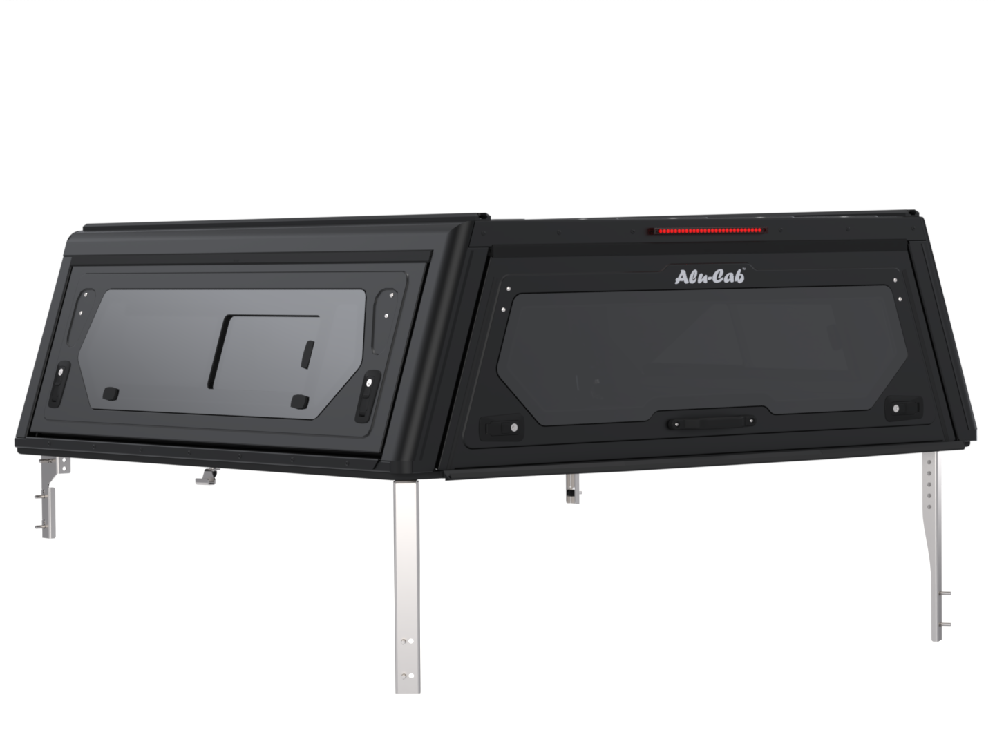EOL - CONTOUR CANOPY - ISUZU 20 - DC - BLACK - SIDE WINDOWS INCL