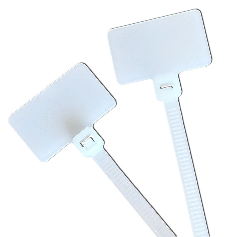 Cable Tie 4mm × 200 mm Marker – Pack of 100 - White