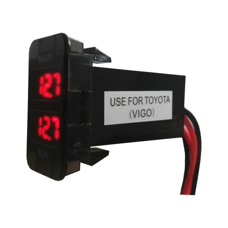 Dual Volt Mter - 12Volt DC to fit in Hilux VIGO - Affipadaf