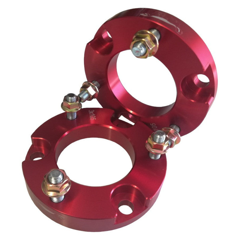 Toyota Vigo, Revo 2016 - 2025 Prado 120 and FJ Aluminum Front Strut Spacer 20mm -set of 2 RED - Badger