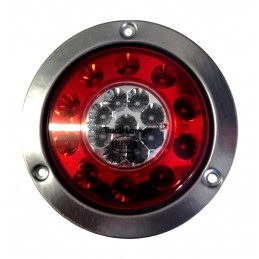 LED Tail Light Combo Round metal flange AFFI - TL-STOPCOMBO-METAL