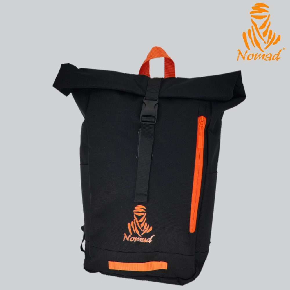 Bag Backpack Rolled Top Black
