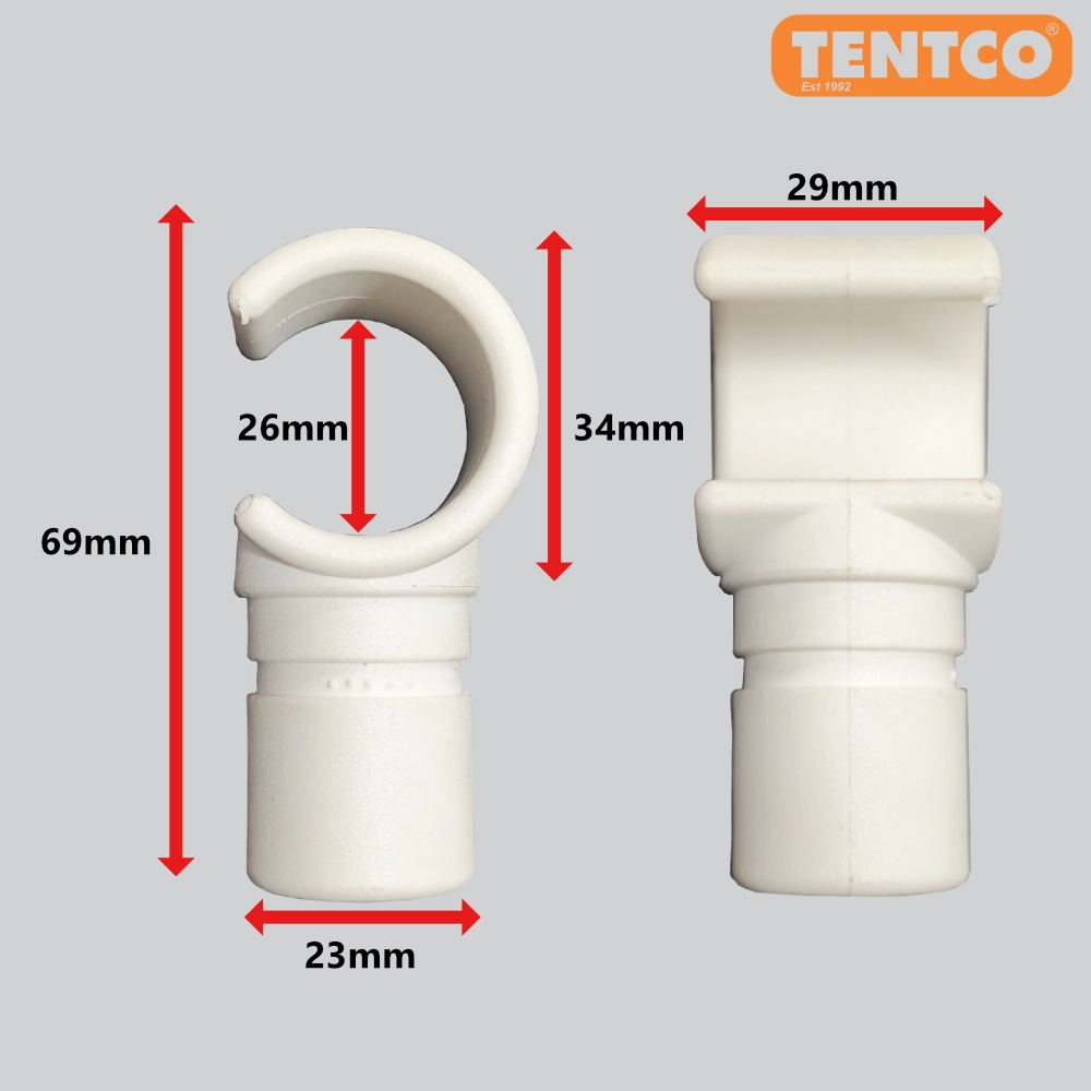 Clinch Fitting Side Clip 25mm Pack Of 2