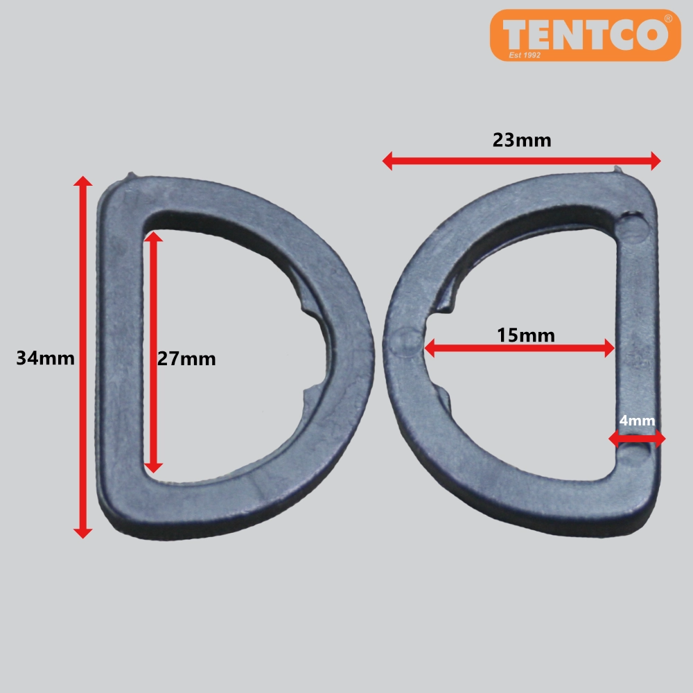 D-Ring Plastic 25mm Pack of 5