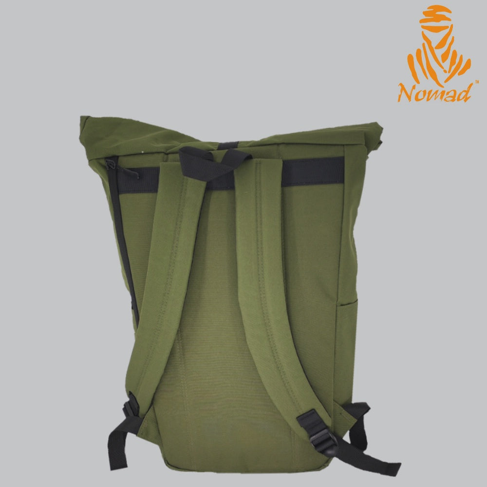 Bag Backpack Rolled Top Green