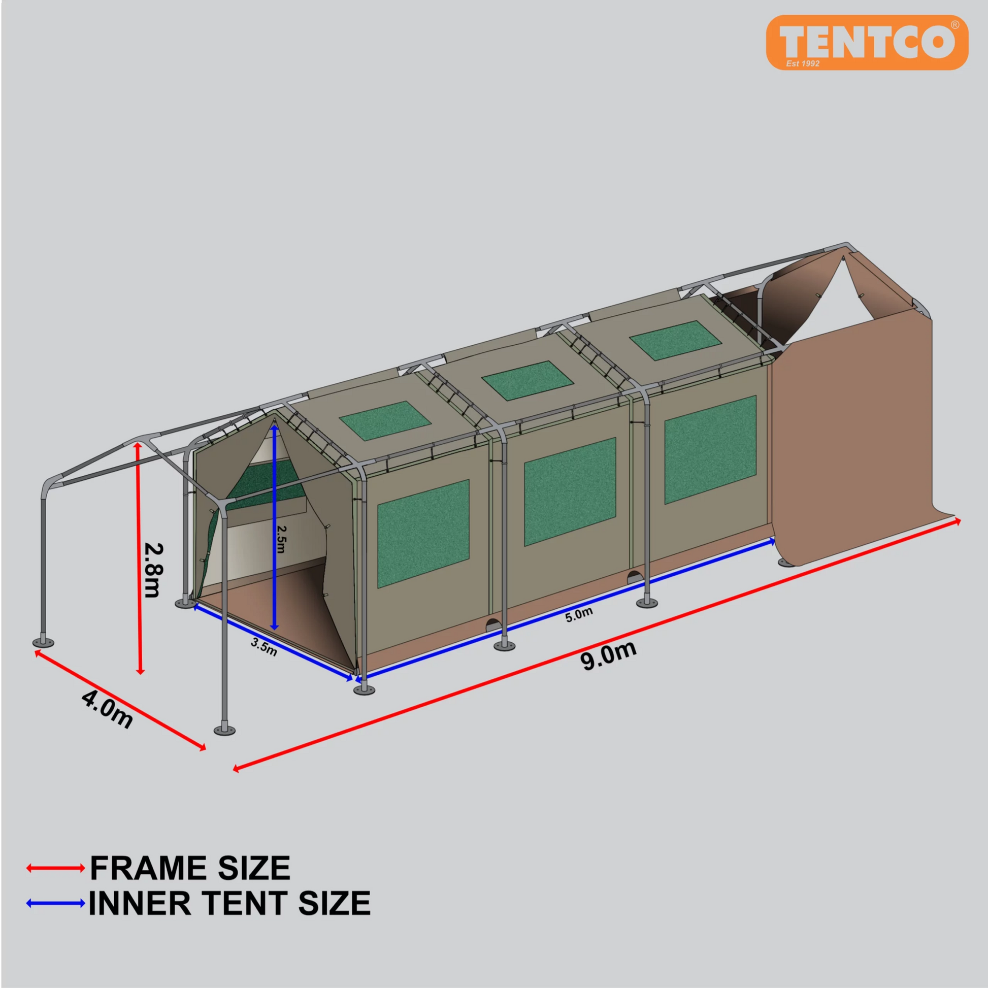 Frame Tent Oasis 3 Module Wide Body