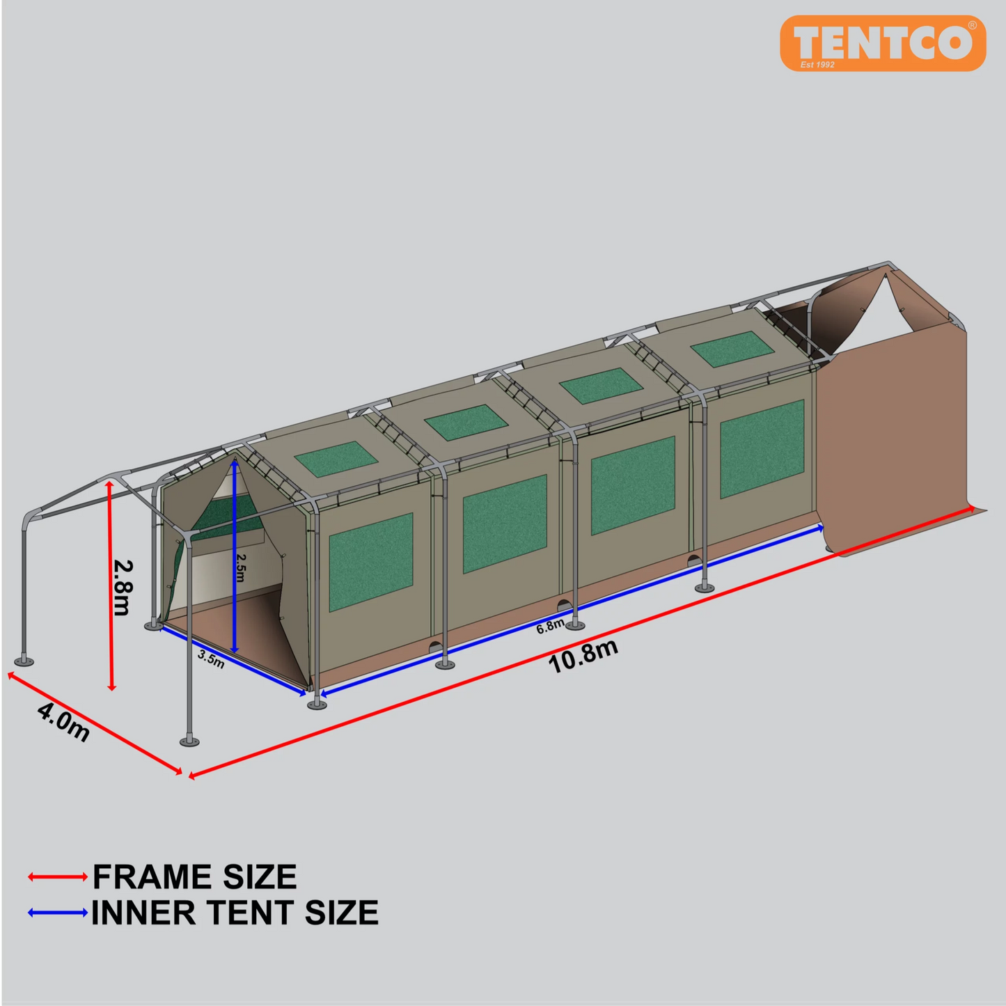 Frame Tent Oasis 4 Module Wide Body