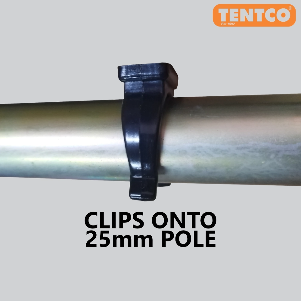 Pole Clip Spring Release 25mm Pack of 2