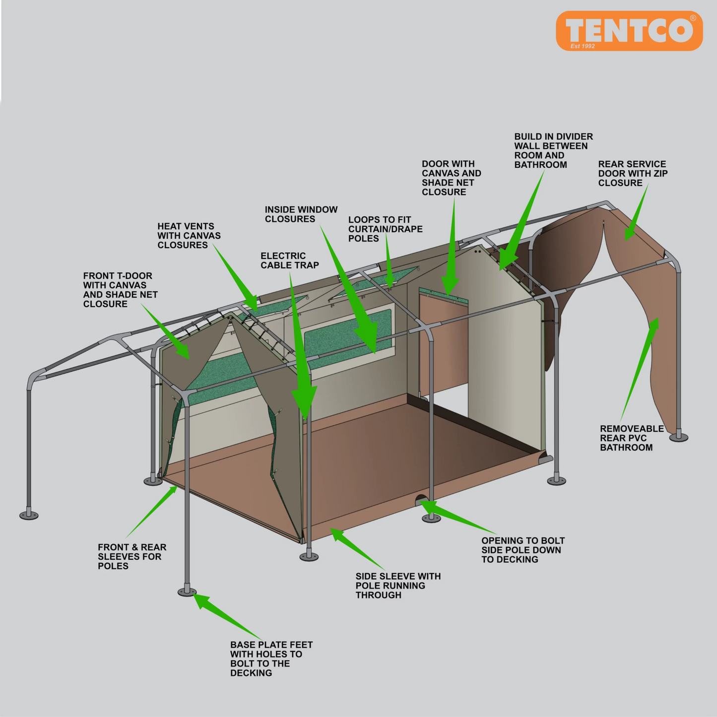 Frame Tent Oasis 2 Module Wide Body