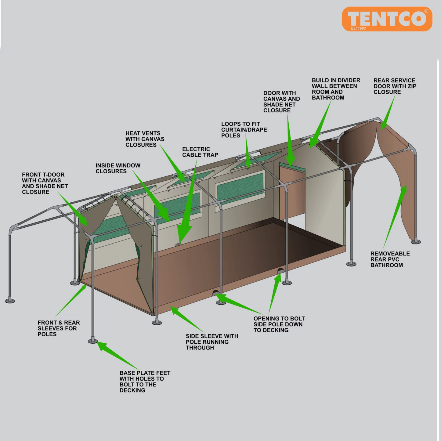 Frame Tent Oasis 3 Module Wide Body