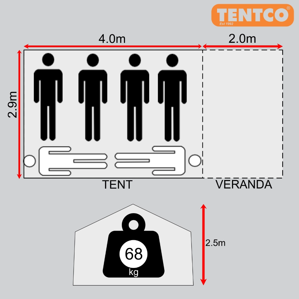 Frame Tent Sahara Deluxe D-Door