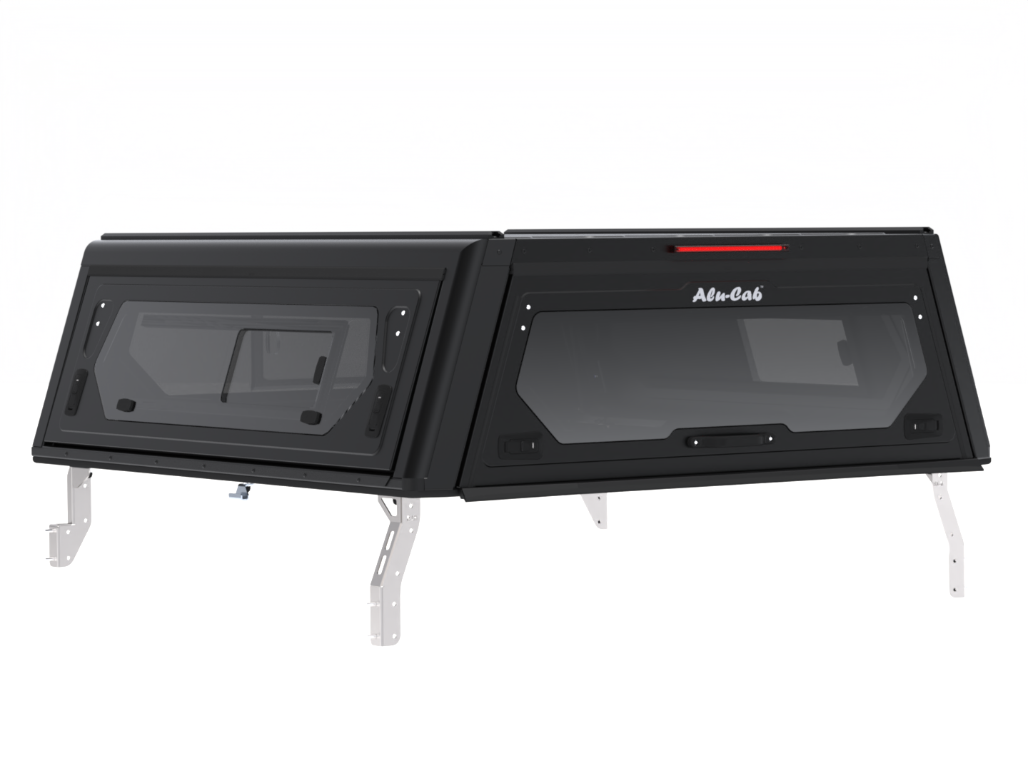 CONTOUR CANOPY - HILUX REVO 16+ - DC - BLACK - SIDE WINDOWS INCL