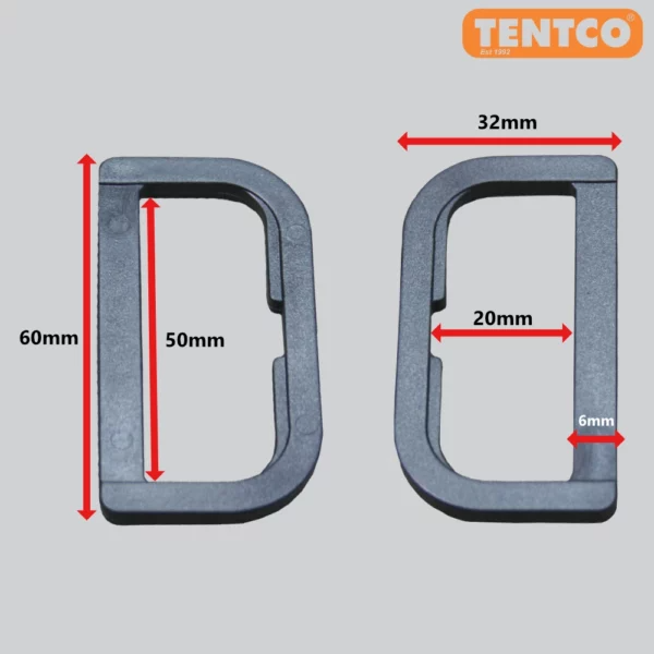 D-Ring Plastic 50mm Pack of 5