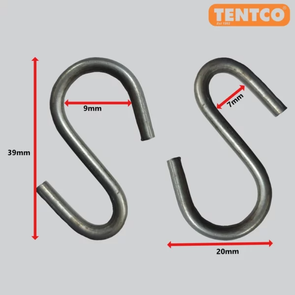 S-Hook Small Stainless Steel Pack of 10
