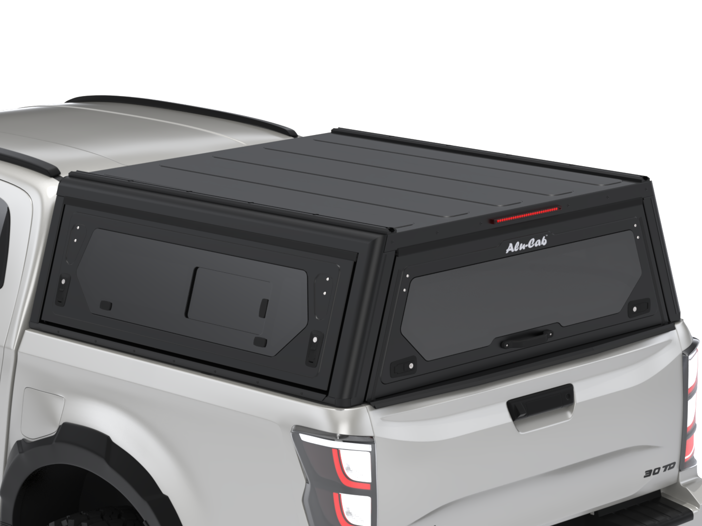 EOL - CONTOUR CANOPY - ISUZU 20 - DC - BLACK - SIDE WINDOWS INCL