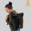 Bag Backpack Rolled Top Black