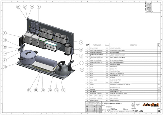 KITCHEN KITTING INCLUDING CUPBOARD - LAND CRUISER
