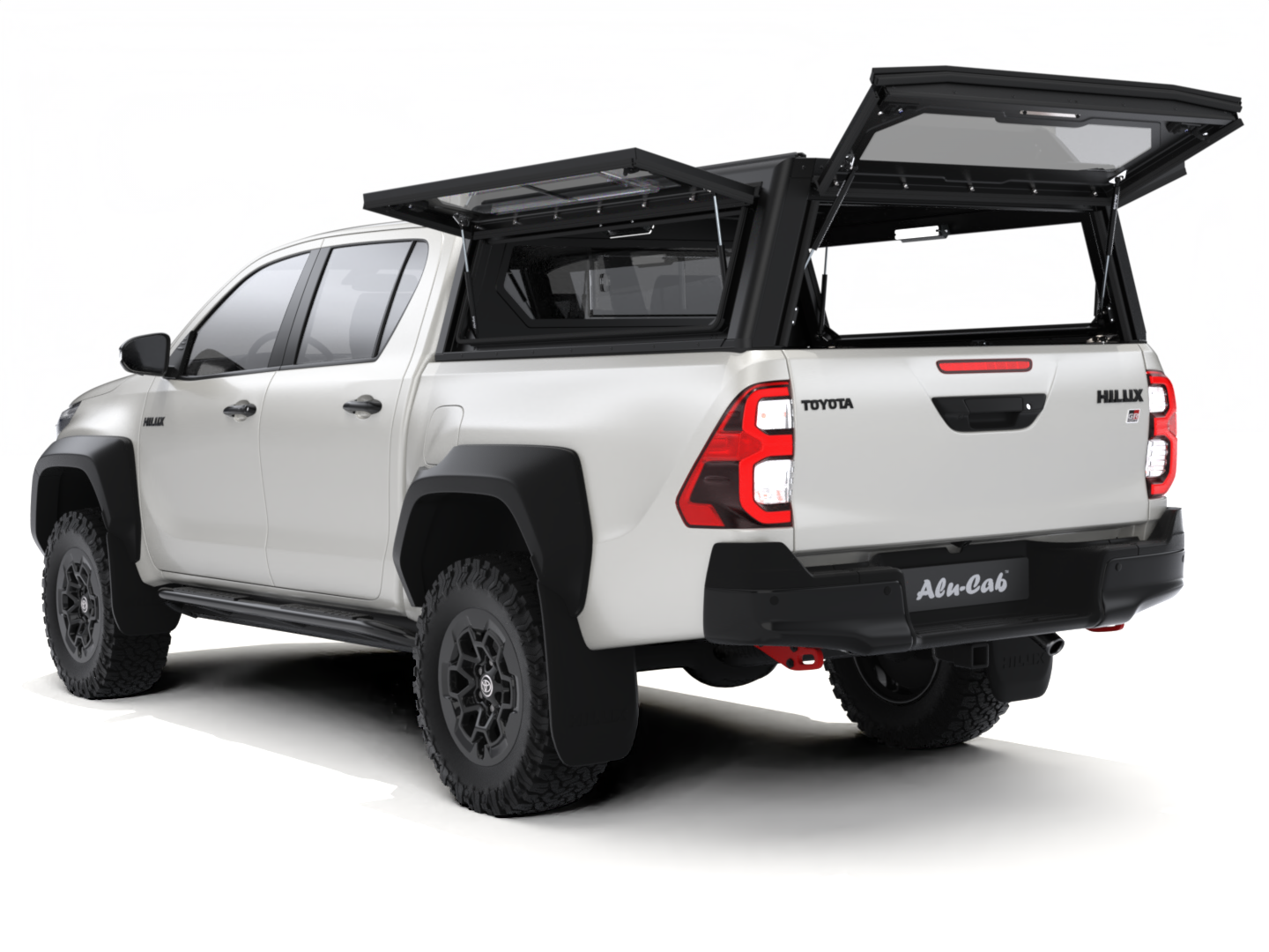 CONTOUR CANOPY - HILUX REVO 16+ - DC - BLACK - SIDE WINDOWS INCL