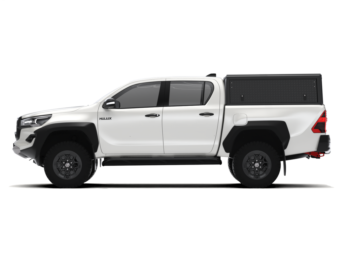 HILUX REVO DC EXPLORER GUARD - BLACK TREAD FRD - ZERO WINDOWS