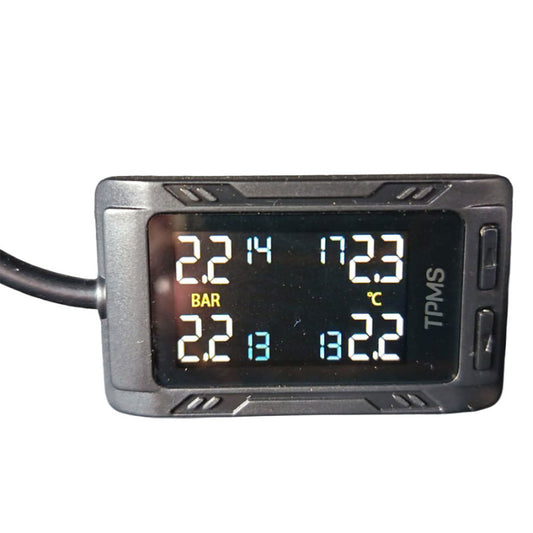 4 Wheel TPMS with Wired Display - 4 Internal Sensors