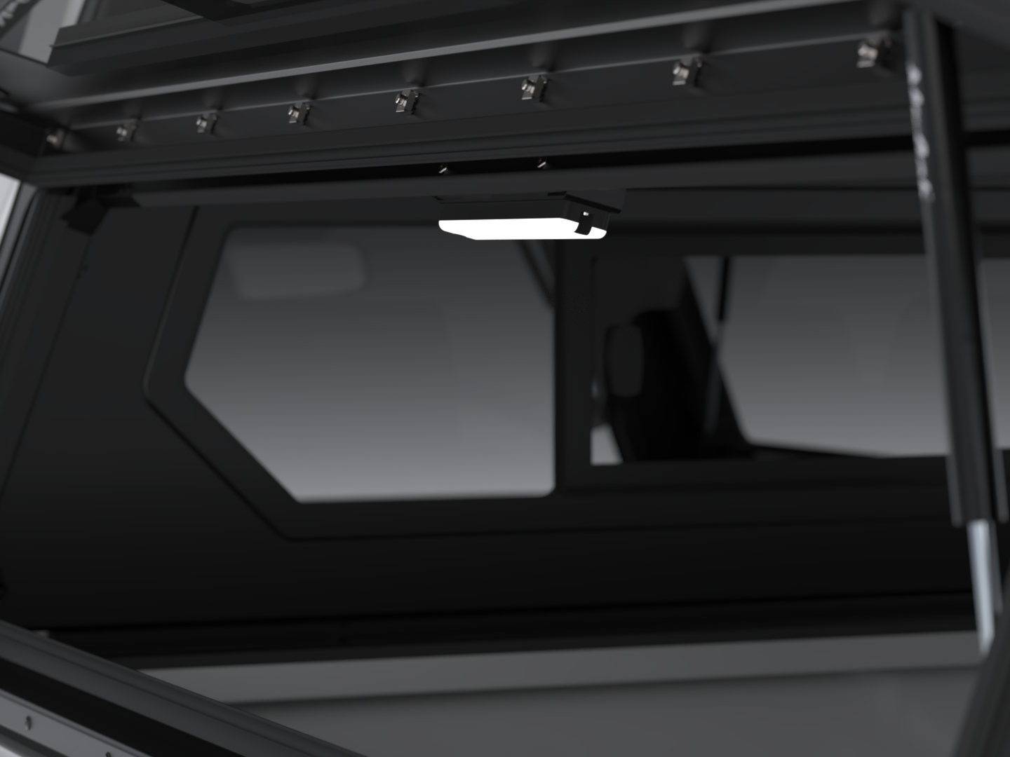 CONTOUR CANOPY - HILUX 26+ - XC - BLACK - SIDE WINDOWS INCL