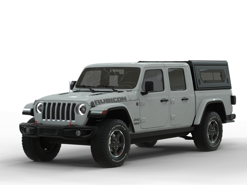 CONTOUR CANOPY - JEEP GLADIATOR - DC - BLACK - SIDE WINDOWS INCL