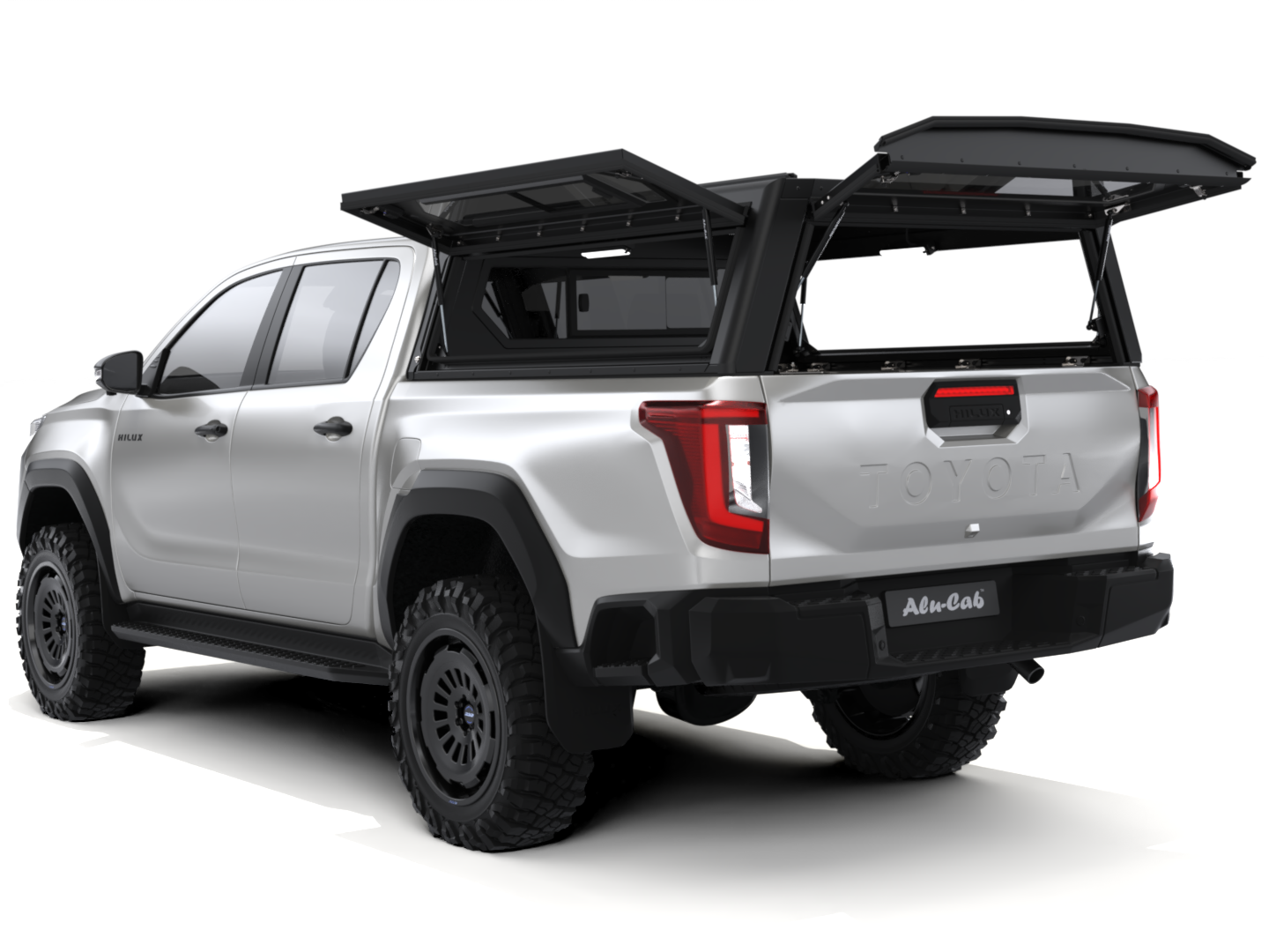 CONTOUR CANOPY - HILUX 26+ - DC - BLACK - SIDE WINDOWS INCL