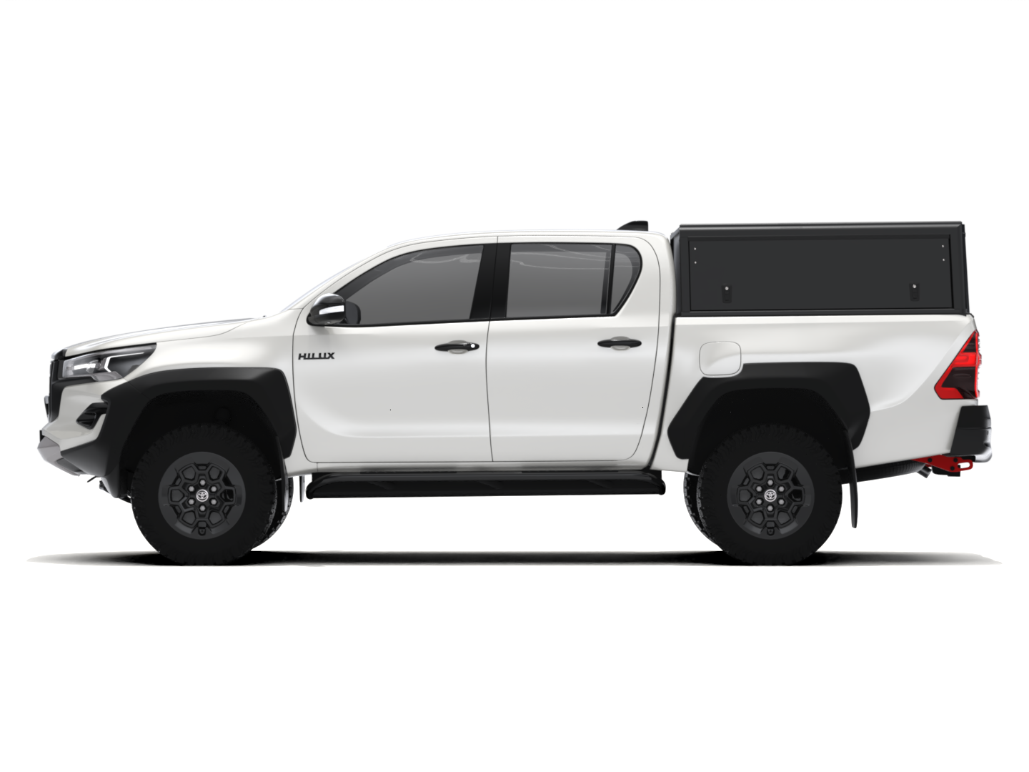HILUX REVO DC EXPLORER GUARD - BLACK SMOOTH FRD - ZERO WINDOWS