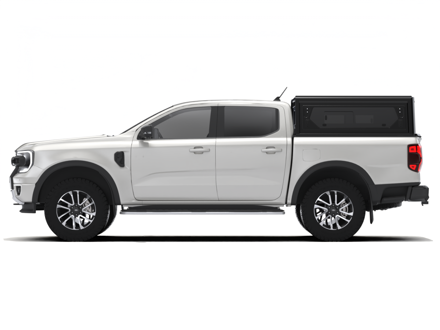 CONTOUR CANOPY - FORD RANGER - DC - BLACK - SIDE WINDOWS INCL