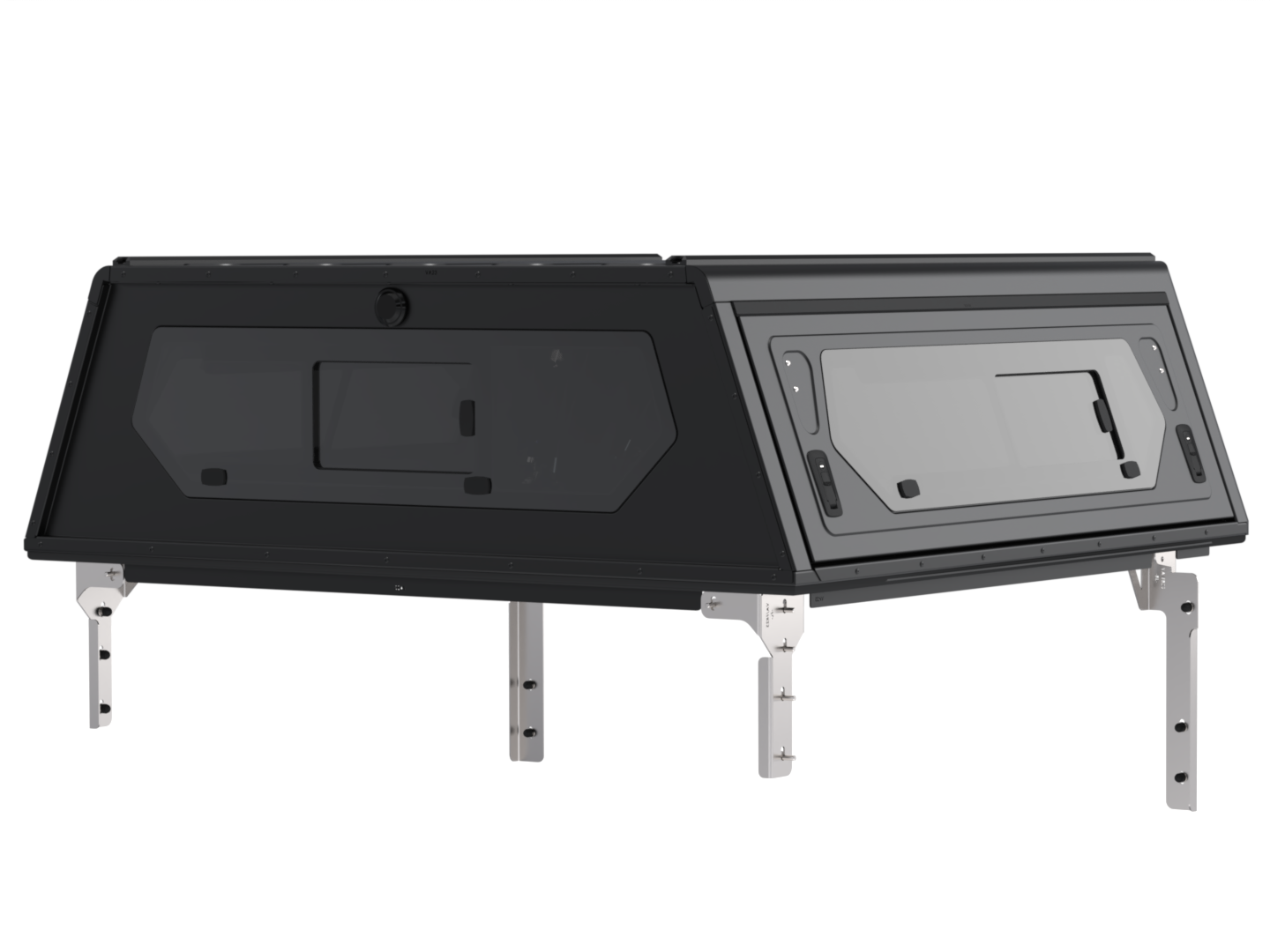 CONTOUR CANOPY - VW AMAROK 2023 - DC - BLACK - SIDE WINDOWS INCL