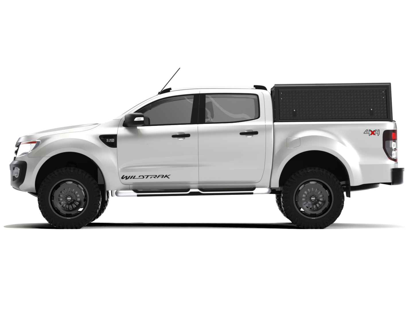 FORD RANGER T6 DC EXPLORER GUARD - BLACK TREAD FRD - ZERO WINDOWS