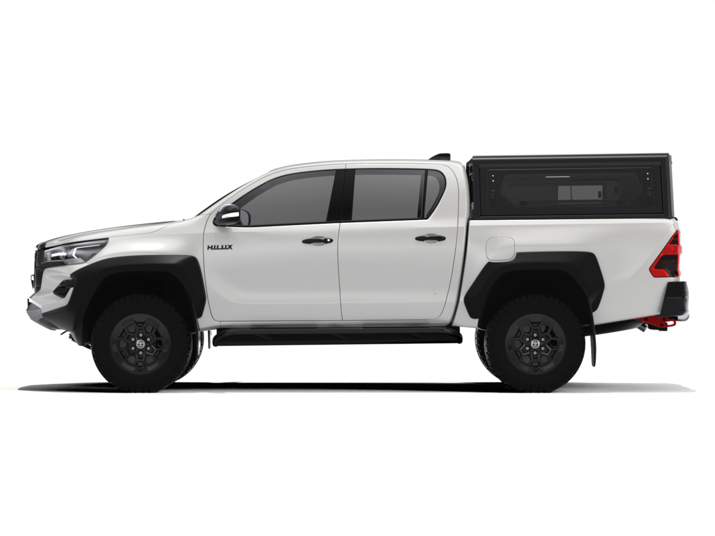 CONTOUR CANOPY - HILUX REVO 16+ - DC - BLACK - SIDE WINDOWS INCL