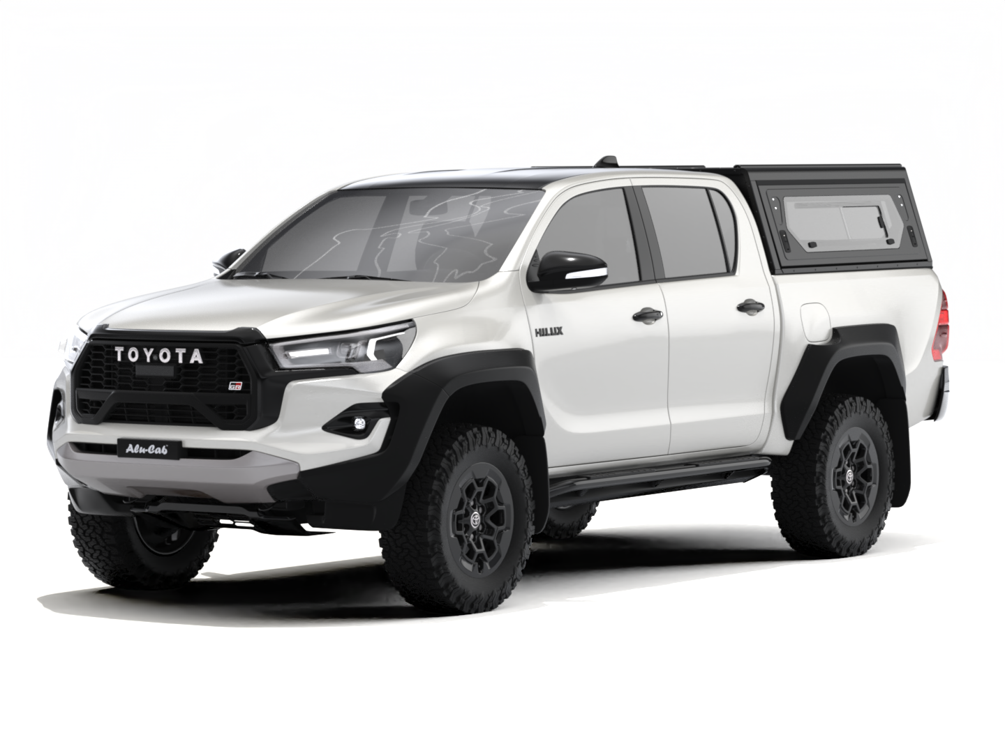CONTOUR CANOPY - HILUX REVO 16+ - DC - BLACK - SIDE WINDOWS INCL