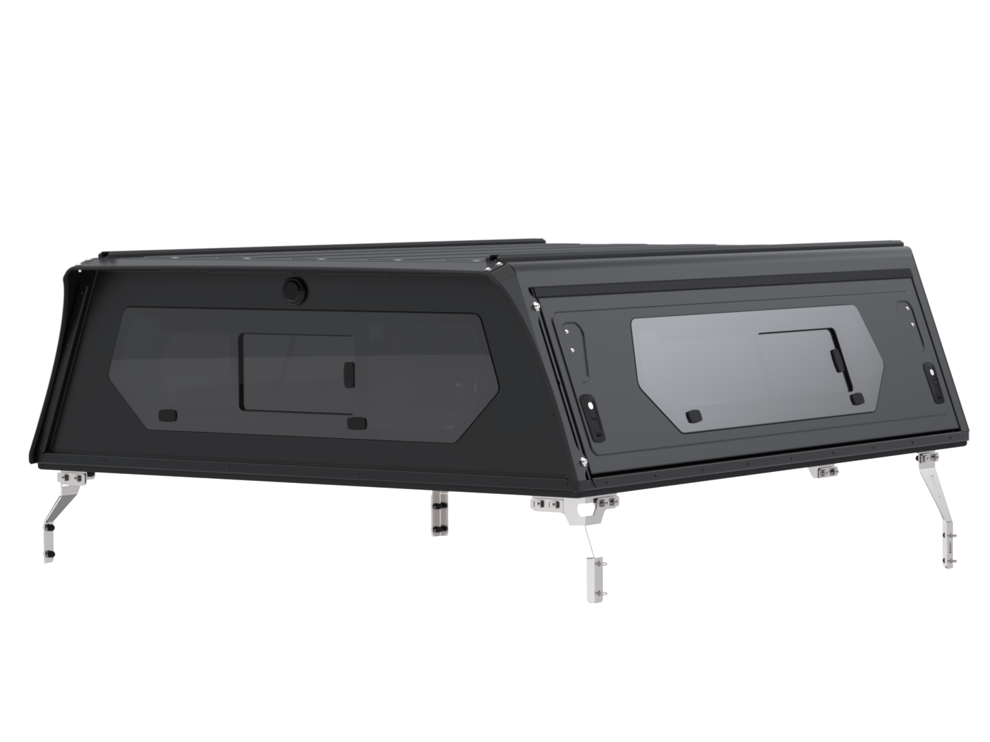 CONTOUR CANOPY - HILUX 26+ - XC - BLACK - SIDE WINDOWS INCL