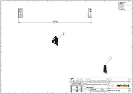 SHADOW AWNING / SILENUS (INEOS) BRACKET (LHS & RHS)