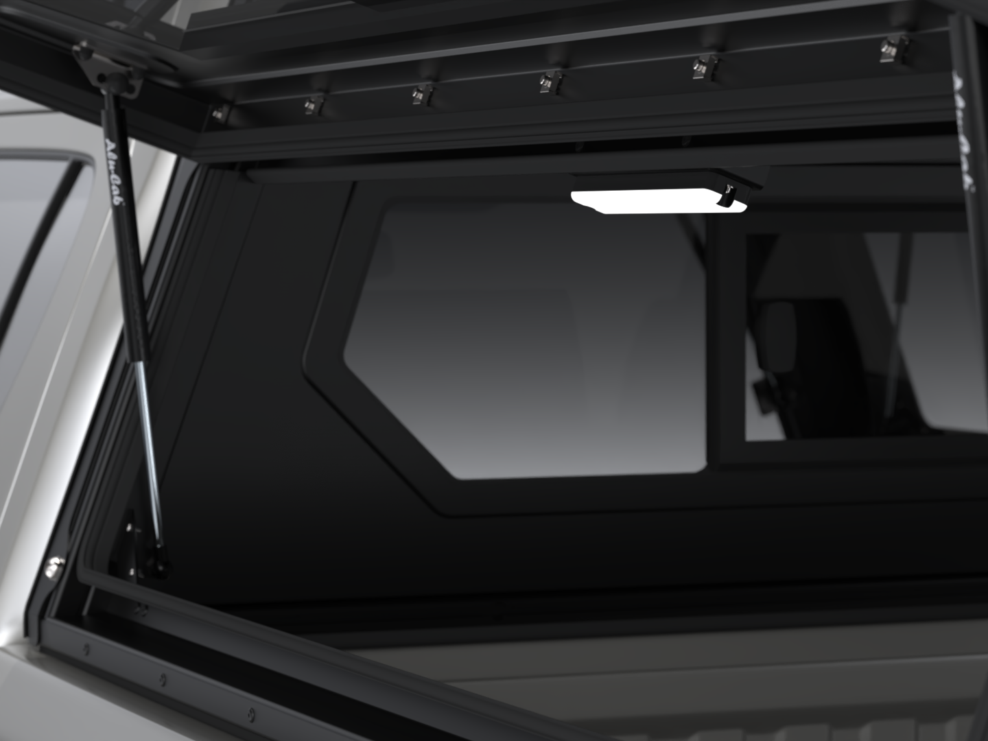 CONTOUR CANOPY - HILUX 26+ - DC - BLACK - SIDE WINDOWS INCL