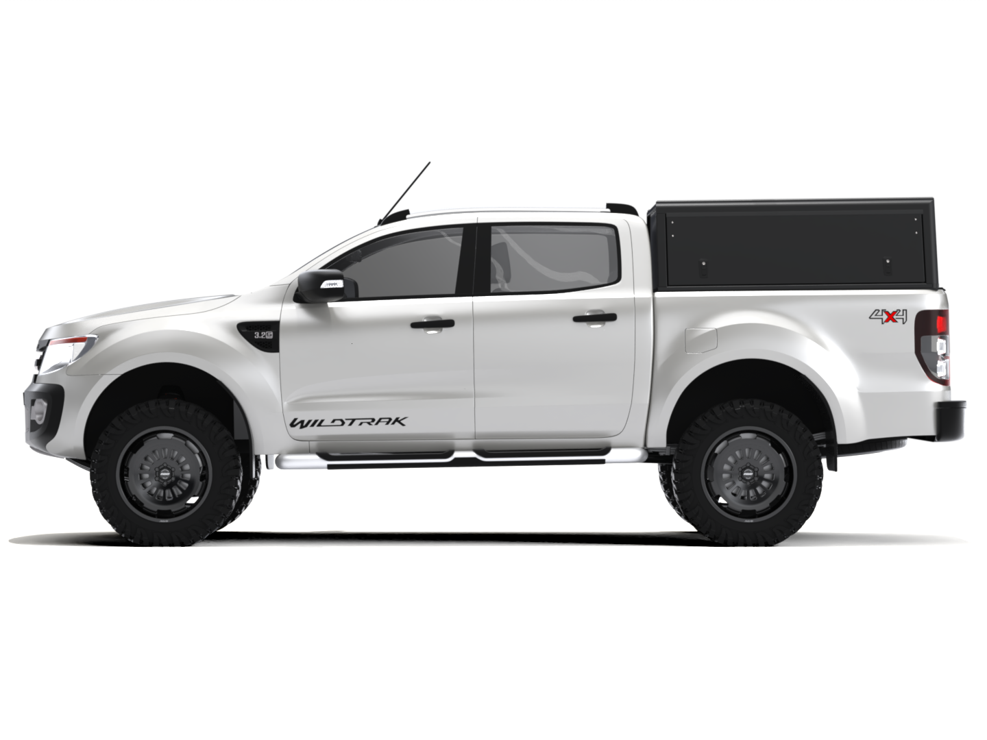 FORD RANGER T6 DC EXPLORER GUARD - BLACK SMOOTH FRD - ZERO WINDOWS
