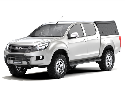 ISUZU KB (2013+) DC EXPLORER GUARD - BLACK TREAD FRD ZERO WINDOWS