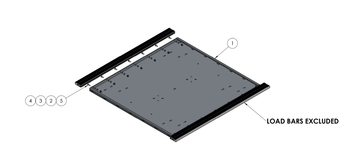 LARGE ROOF RACK TRAY (EXCLUDES LOAD BARS)
