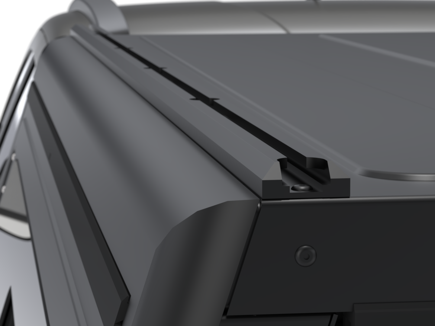 EOL - CONTOUR CANOPY - ISUZU 20 - DC - BLACK - SIDE WINDOWS INCL