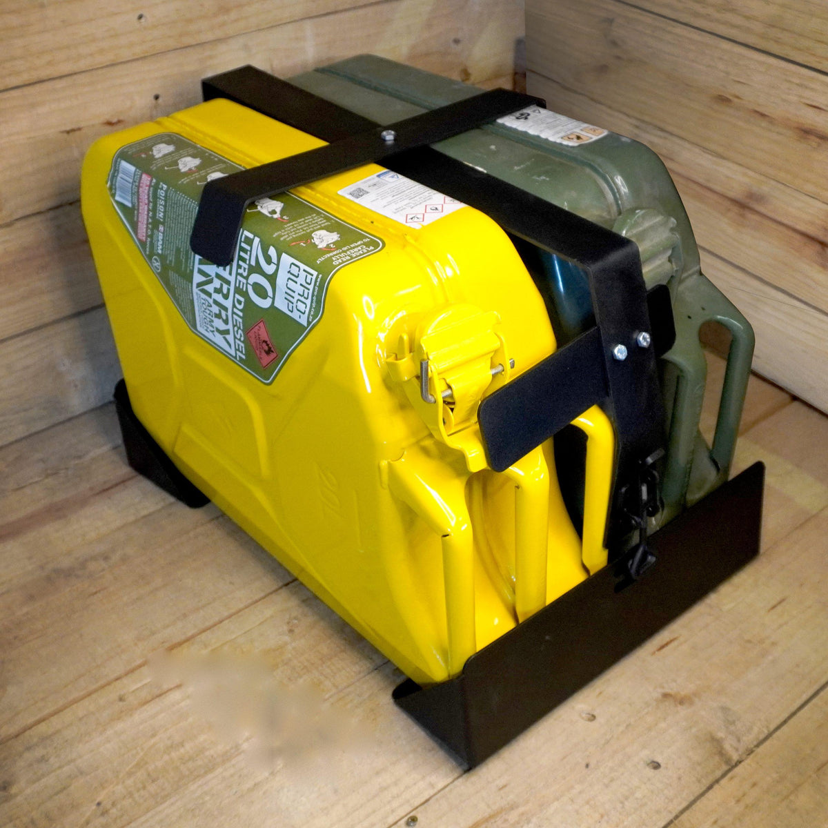 Double Jerry Can Holder - Roof Rack/Tourtop Mount
