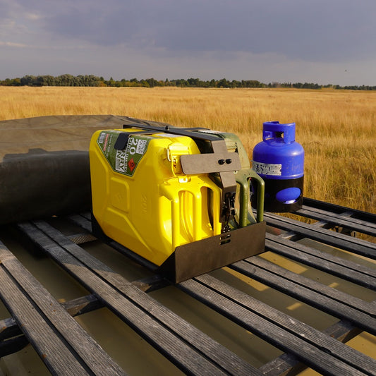 Double Jerry Can Holder - Roof Rack/Tourtop Mount
