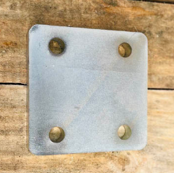 Drop Plate 4 Hole – 16mm, plated metal